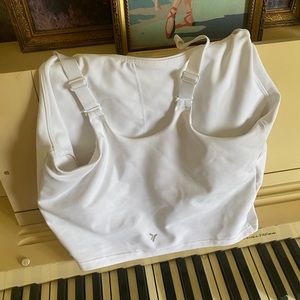 Old Navy Active Longline Sports Bra Medium White Padded Adjustable